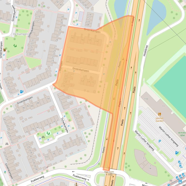 Kaart van postcodegebied 9407RC.