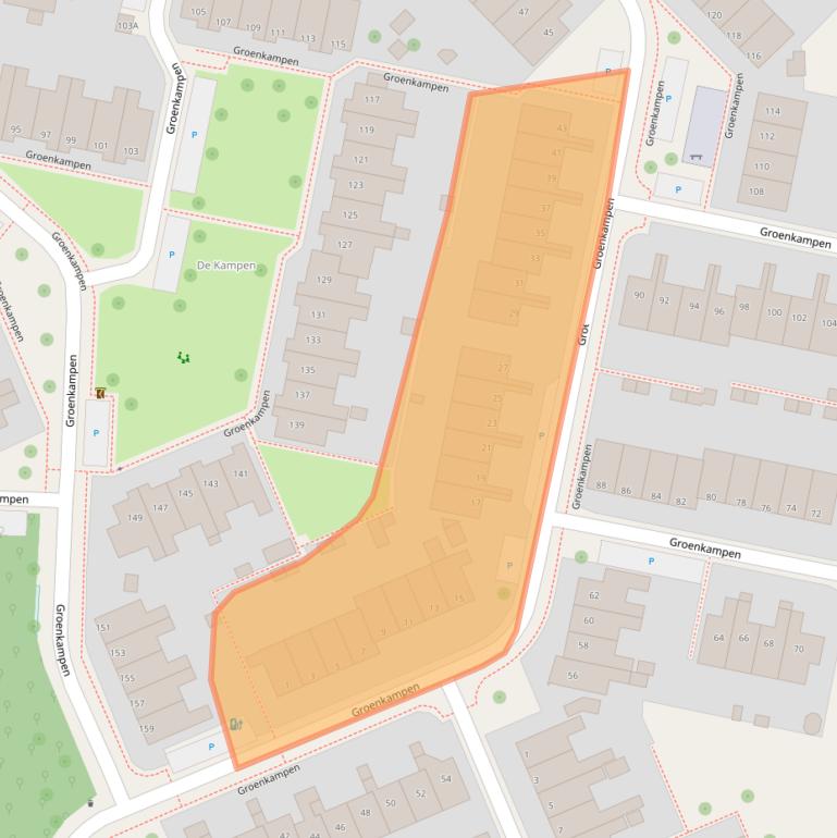 Kaart van postcodegebied 9407RJ.
