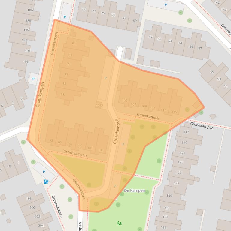 Kaart van postcodegebied 9407RL.