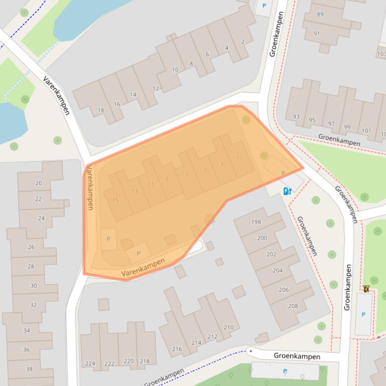 Kaart van postcodegebied 9407RP.