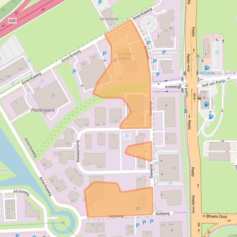 Kaart van postcodegebied 9407TG.