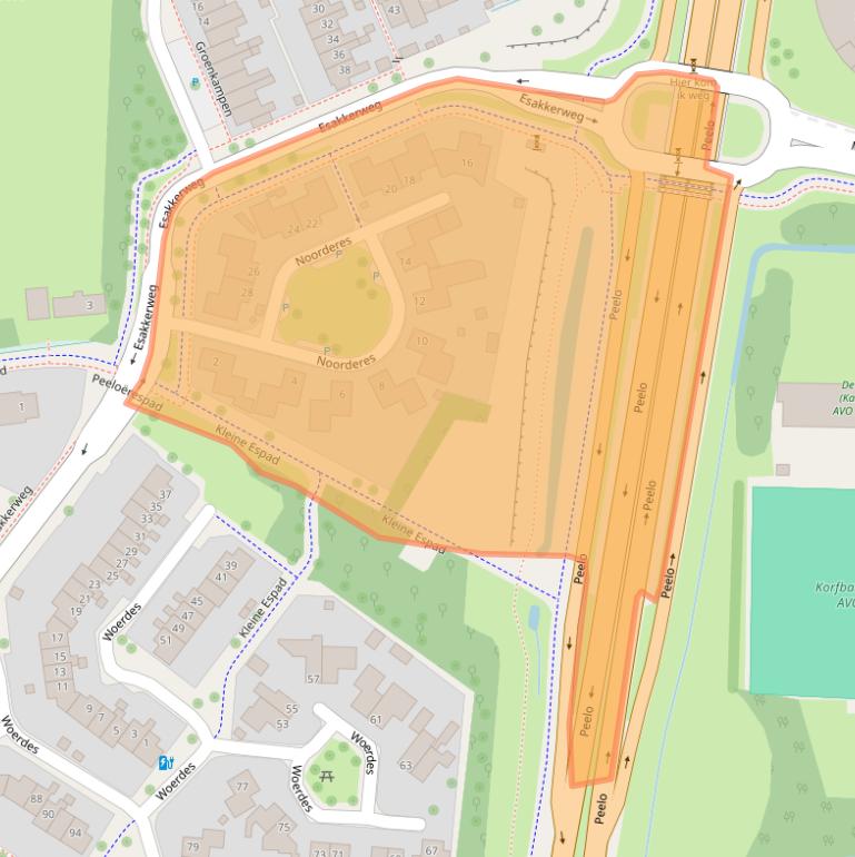 Kaart van postcodegebied 9407TH.