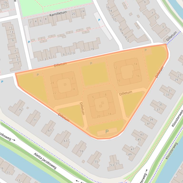 Kaart van postcodegebied 9408AB.