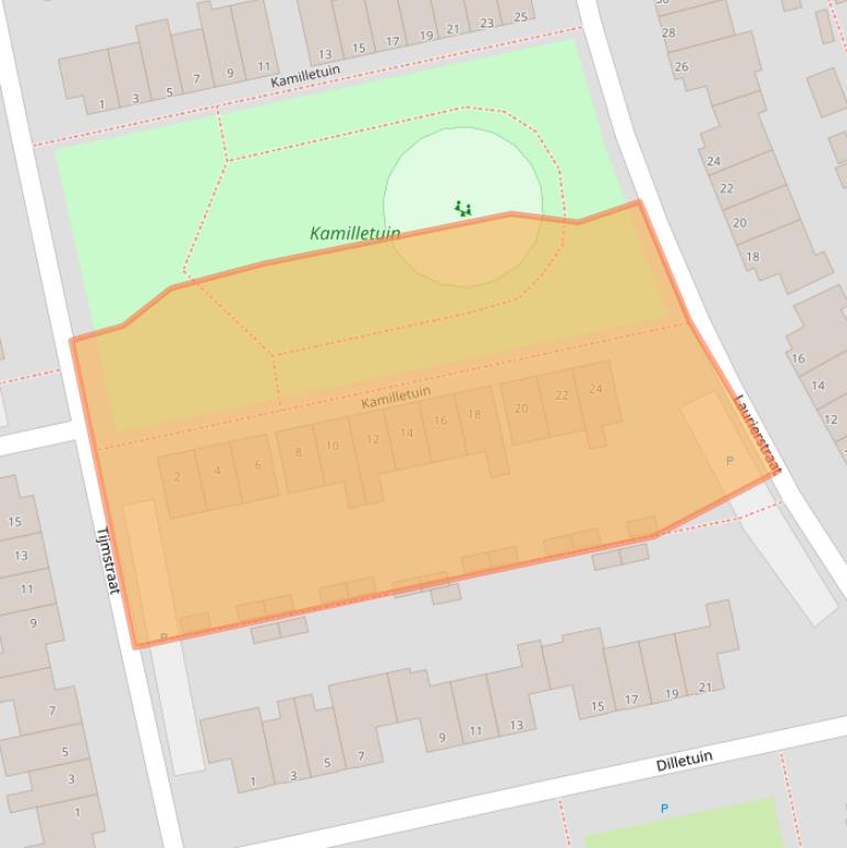 Kaart van postcodegebied 9408AD.