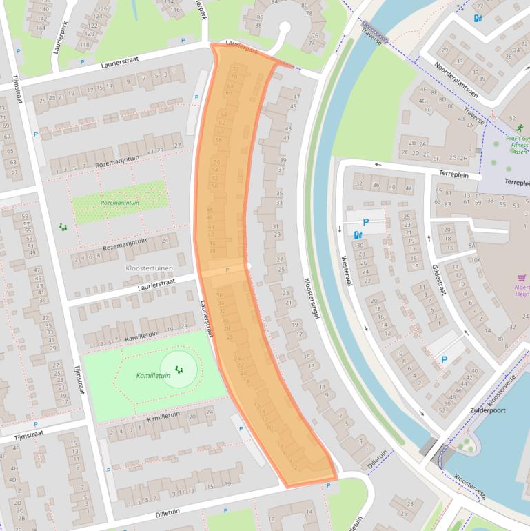 Kaart van postcodegebied 9408AK.