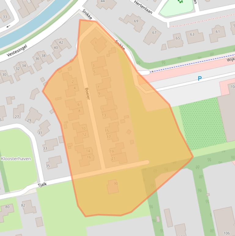 Kaart van postcodegebied 9408CE.