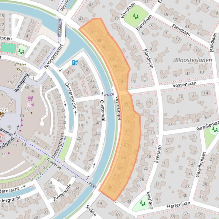 Kaart van postcodegebied 9408CG.