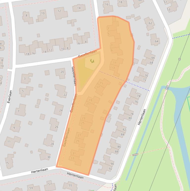 Kaart van postcodegebied 9408CK.