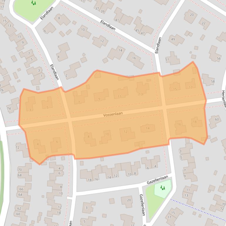 Kaart van postcodegebied 9408CN.