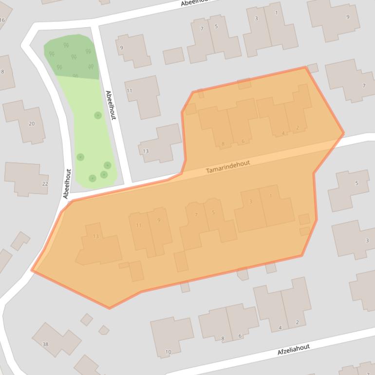 Kaart van postcodegebied 9408DG.