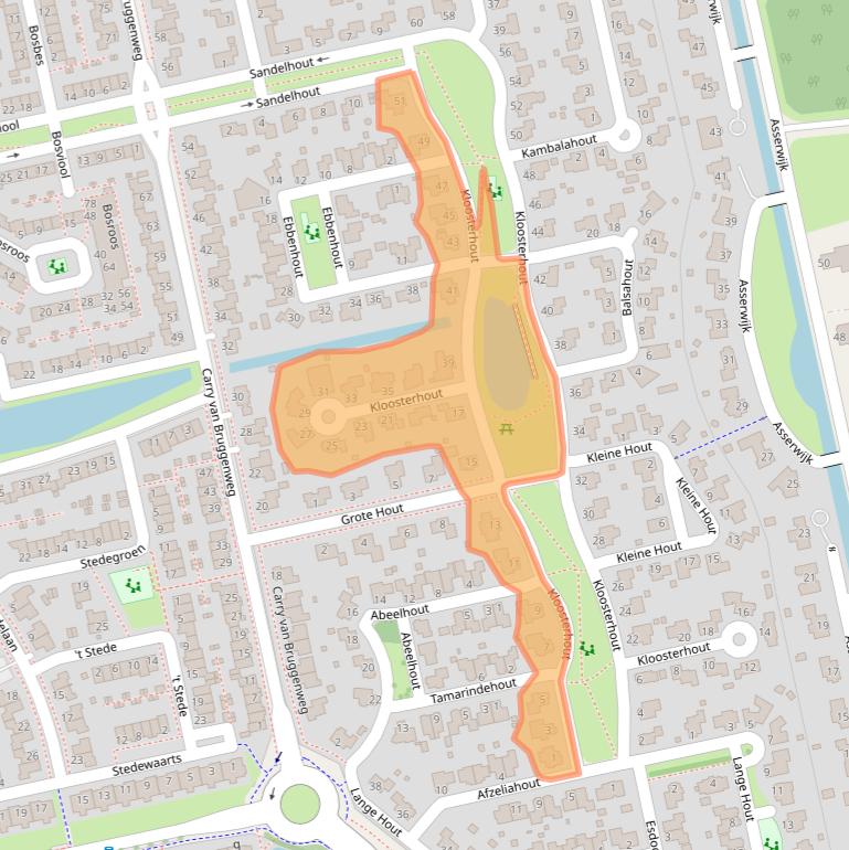 Kaart van postcodegebied 9408DL.