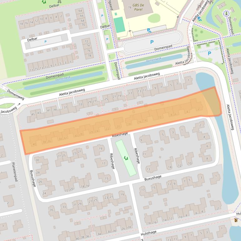 Kaart van postcodegebied 9408EB.