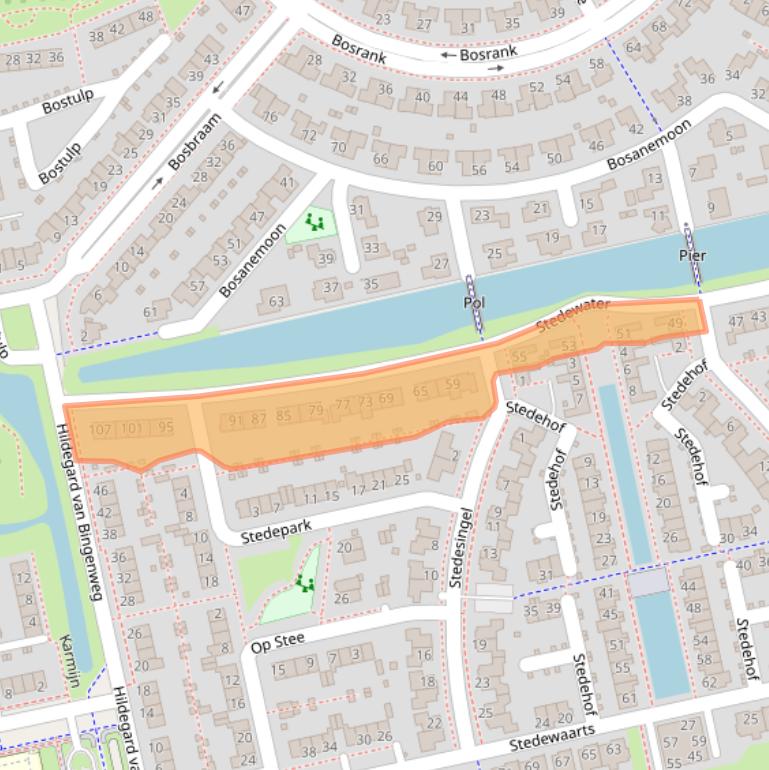 Kaart van postcodegebied 9408HD.
