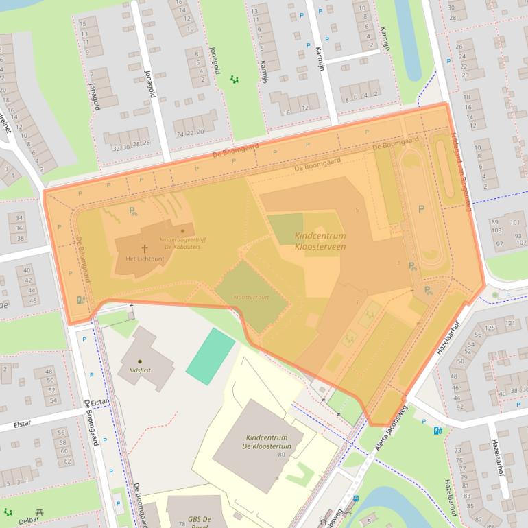 Kaart van postcodegebied 9408JA.