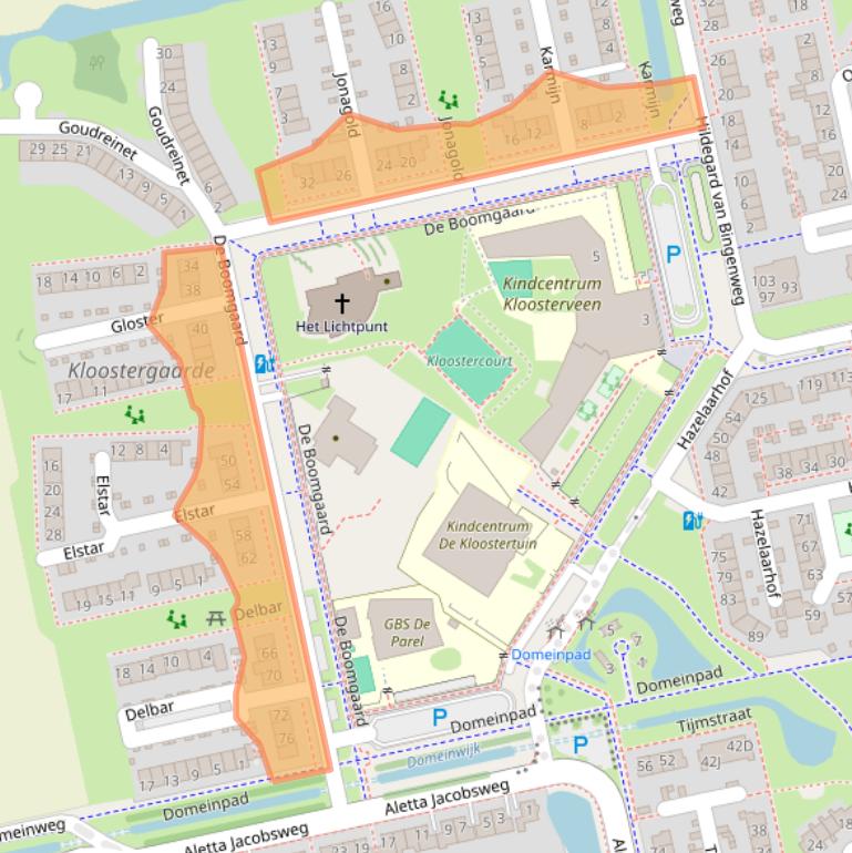 Kaart van postcodegebied 9408JB.