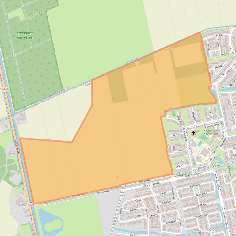 Kaart van postcodegebied 9408JL.