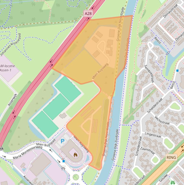 Kaart van postcodegebied 9408KB.