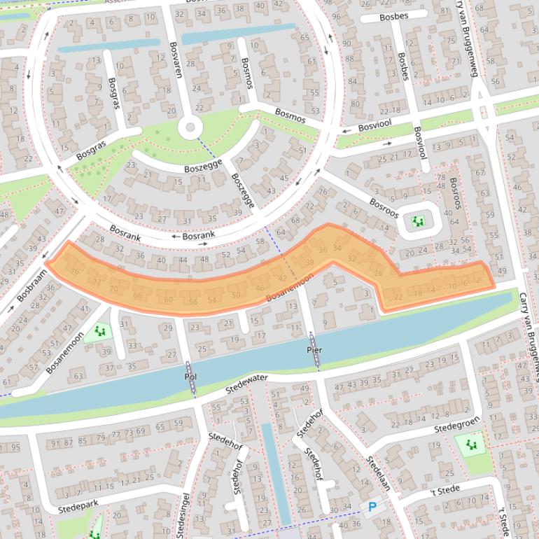Kaart van postcodegebied 9408LB.