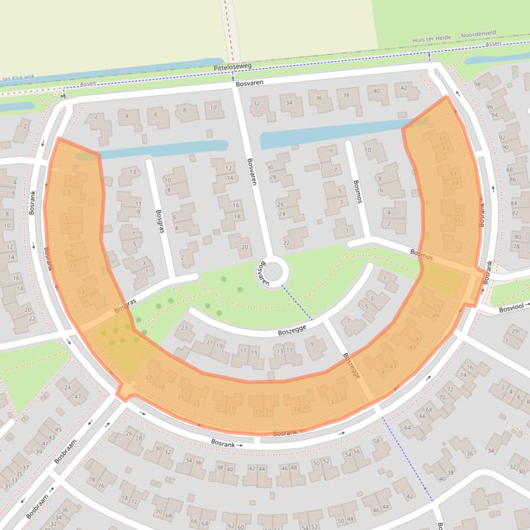 Kaart van postcodegebied 9408LH.