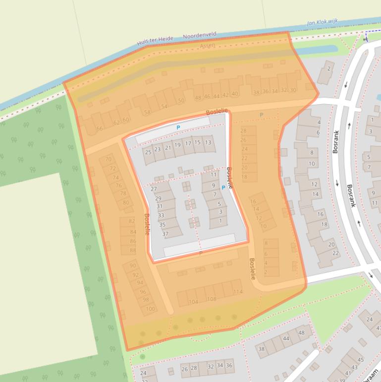 Kaart van postcodegebied 9408LV.