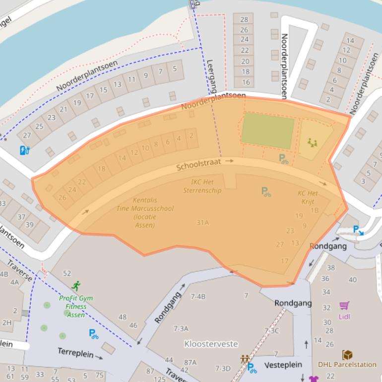 Kaart van postcodegebied 9408MB.