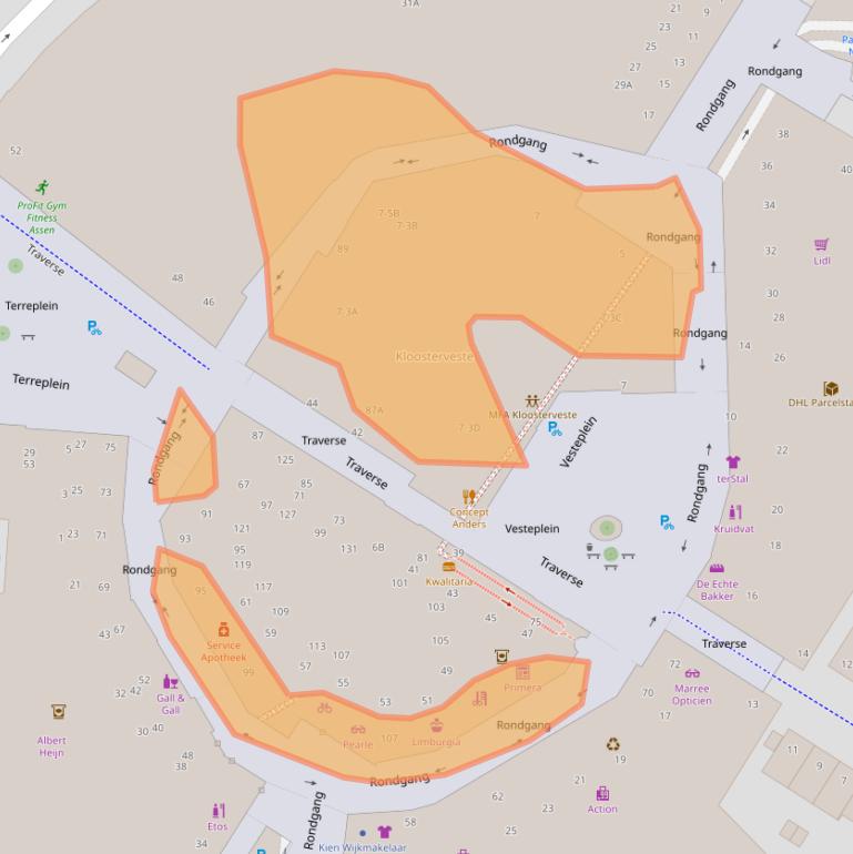 Kaart van postcodegebied 9408MC.