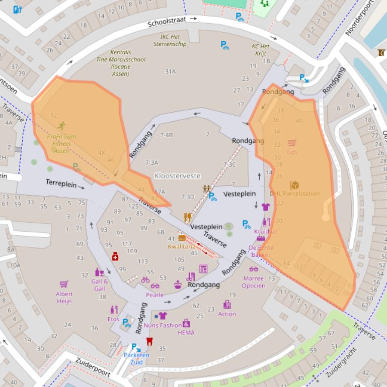 Kaart van postcodegebied 9408MD.