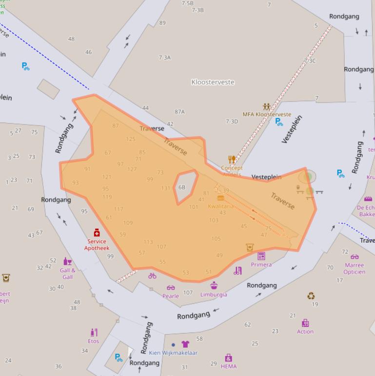Kaart van postcodegebied 9408ML.