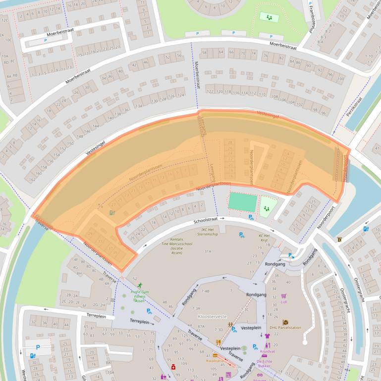 Kaart van postcodegebied 9408MM.