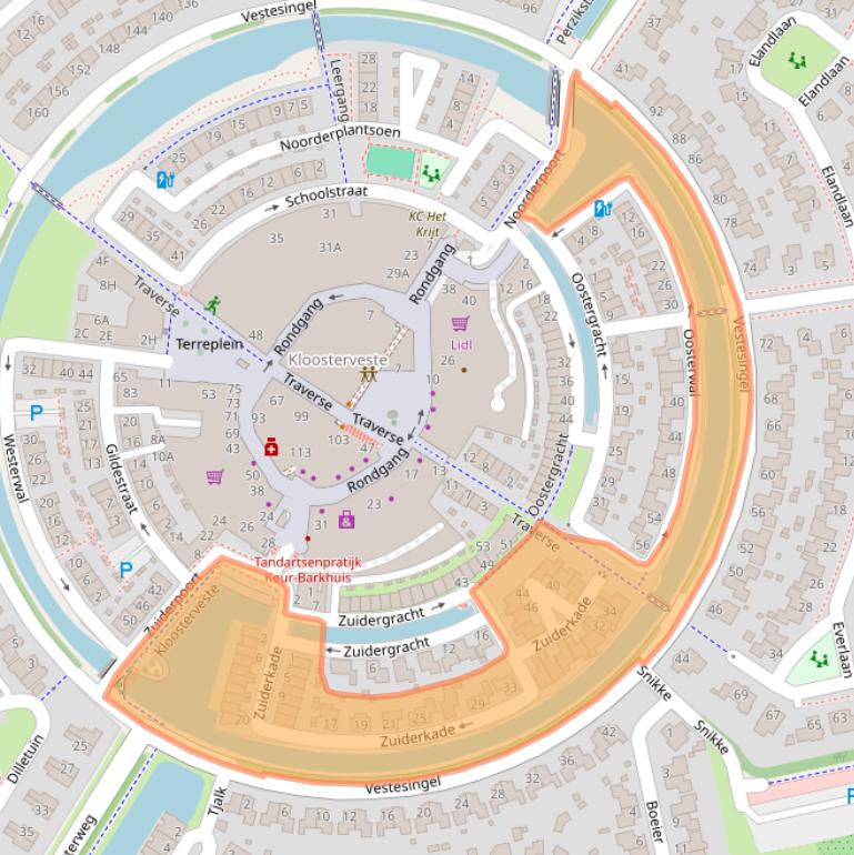 Kaart van postcodegebied 9408MT.