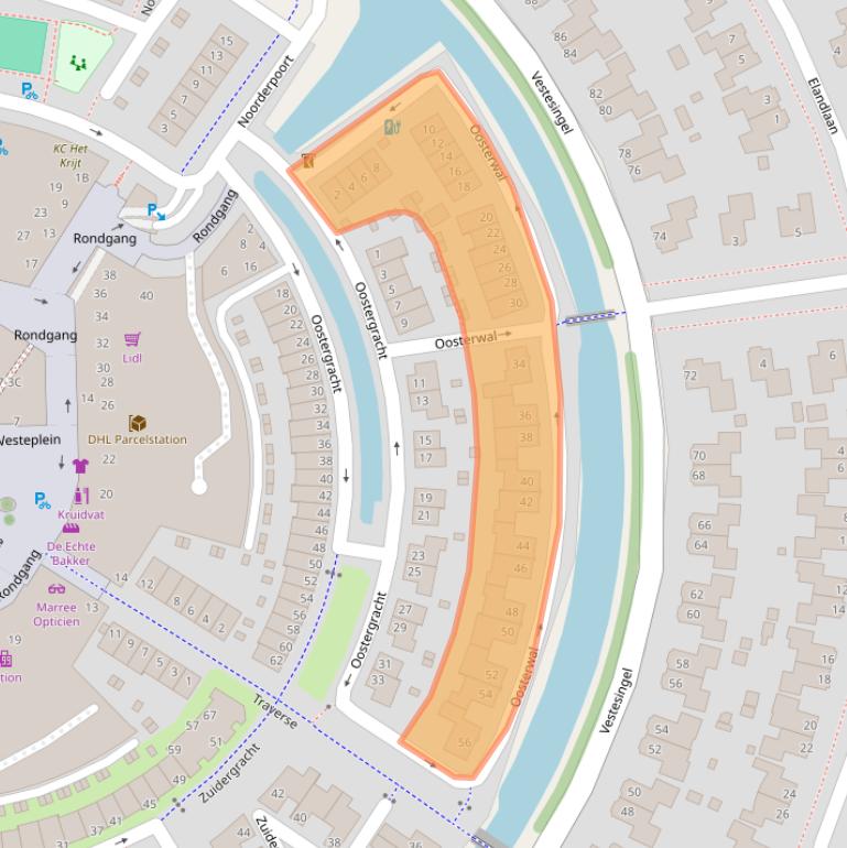 Kaart van postcodegebied 9408MV.