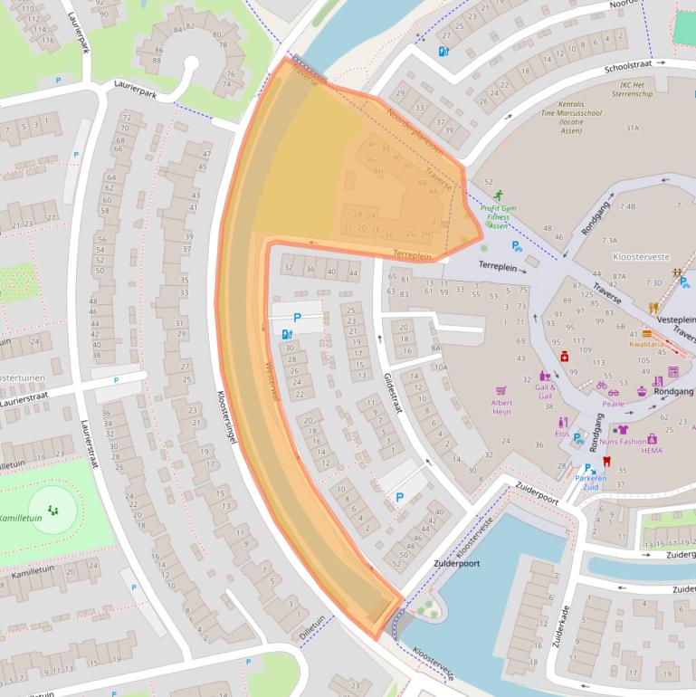 Kaart van postcodegebied 9408MW.