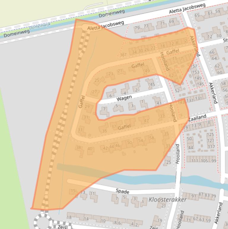 Kaart van postcodegebied 9408RC.