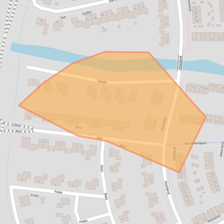 Kaart van postcodegebied 9408RL.