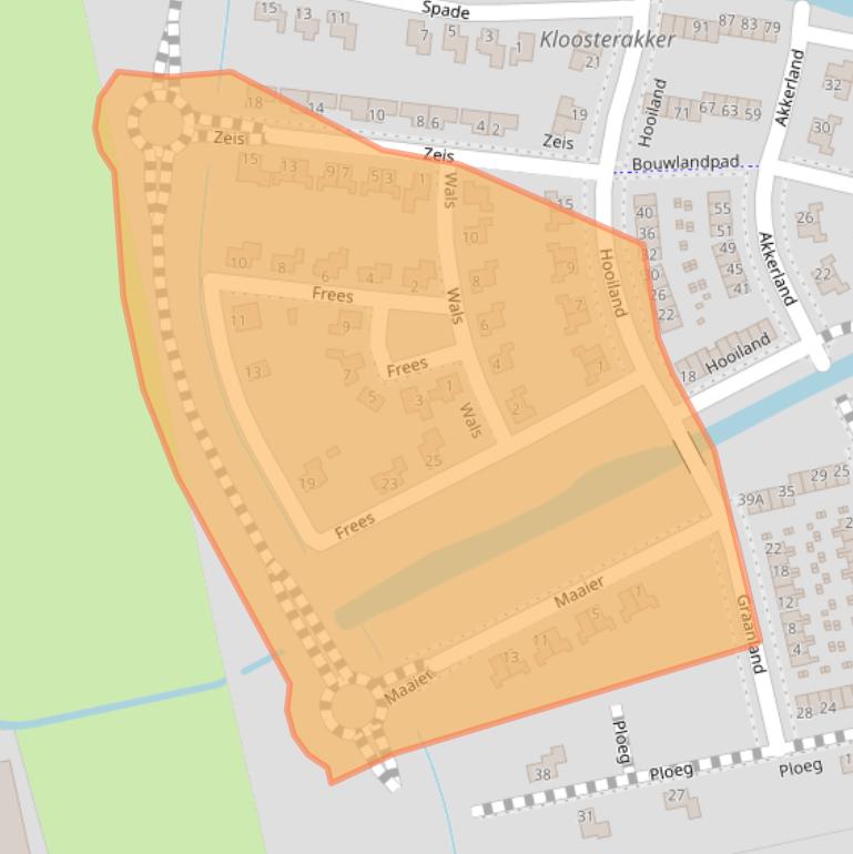 Kaart van postcodegebied 9408RP.