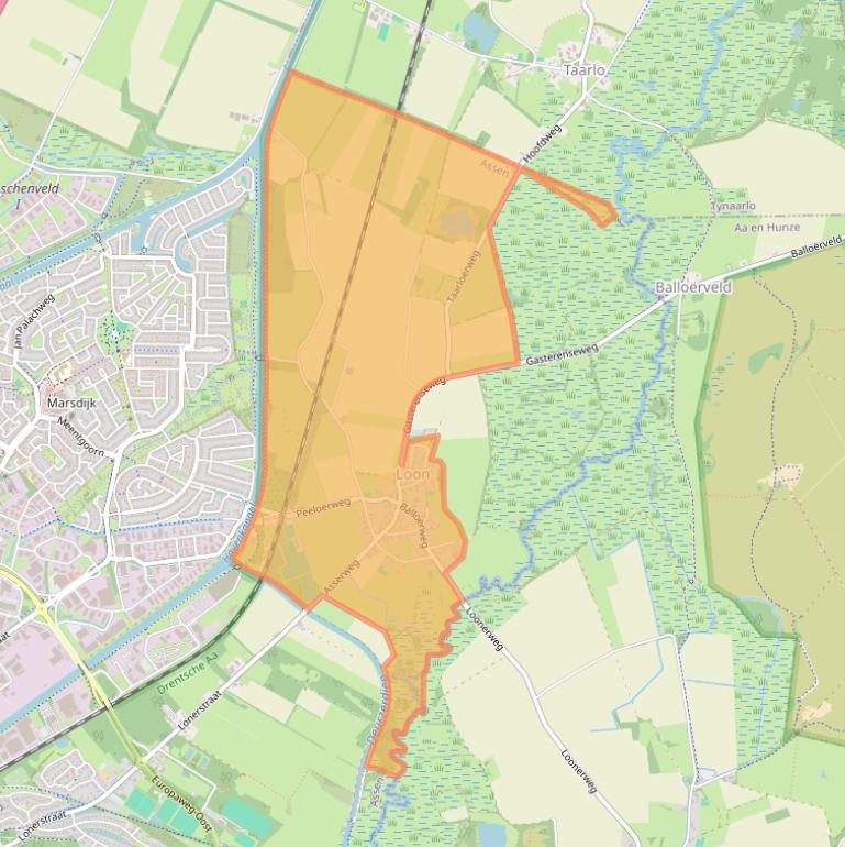 Kaart van postcodegebied 9409.
