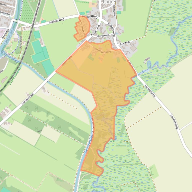 Kaart van postcodegebied 9409TR.