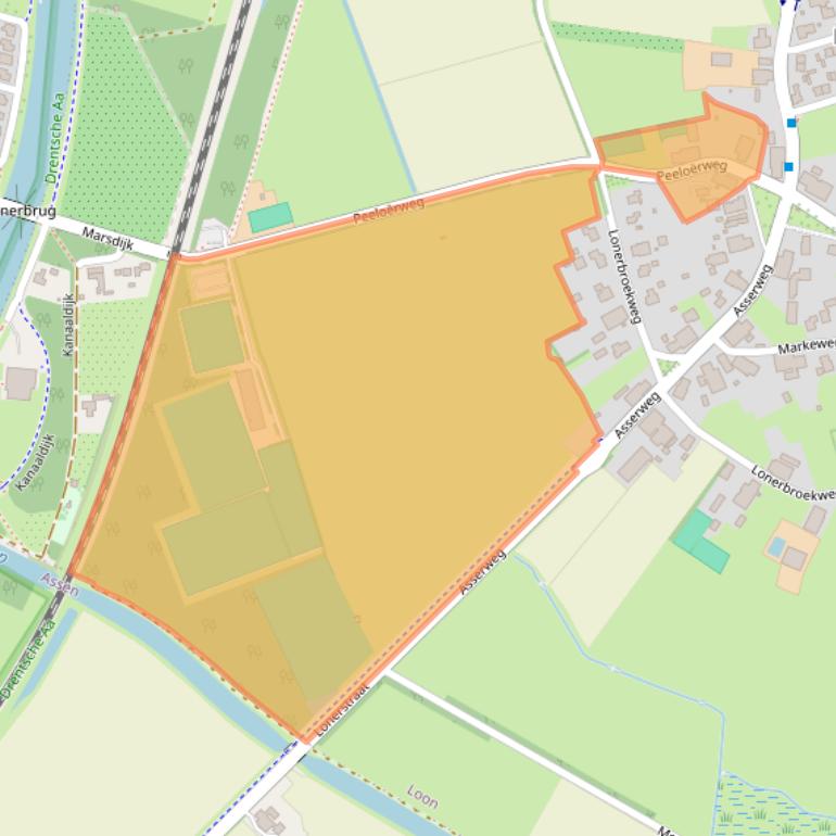 Kaart van postcodegebied 9409TS.