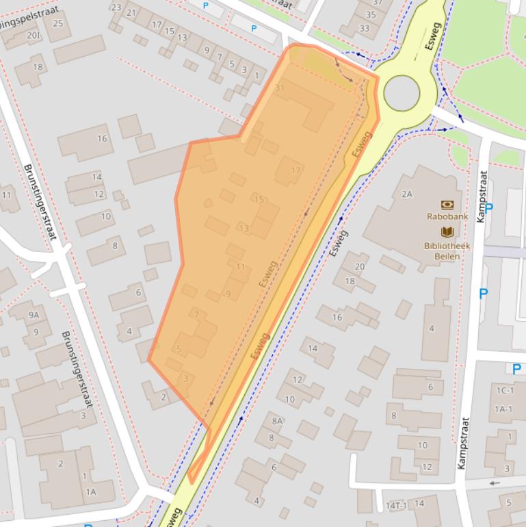 Kaart van postcodegebied 9411AA.