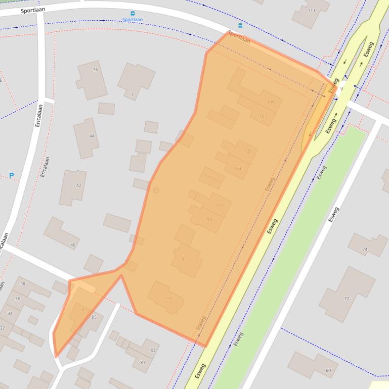 Kaart van postcodegebied 9411AD.