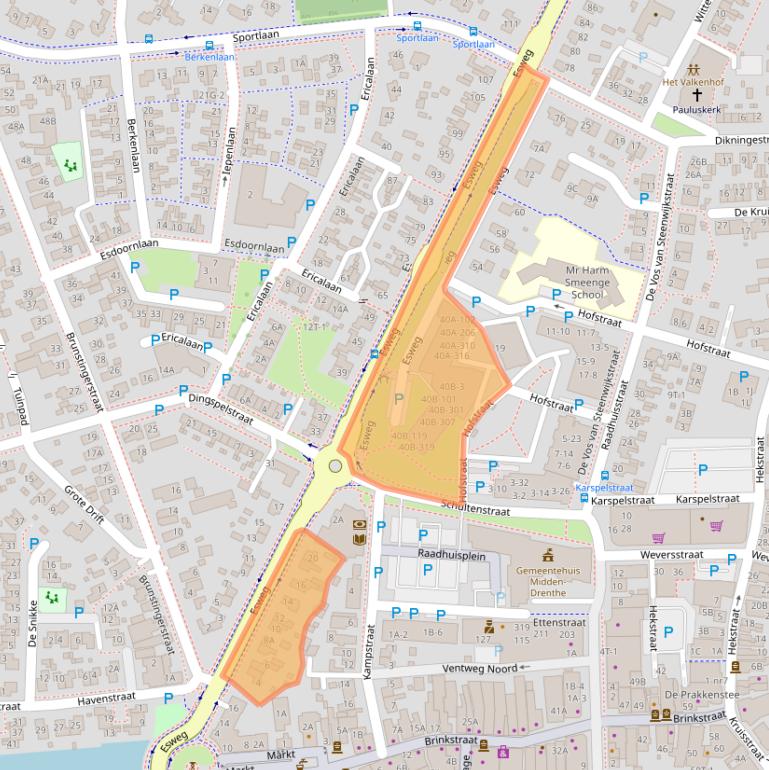 Kaart van postcodegebied 9411AG.