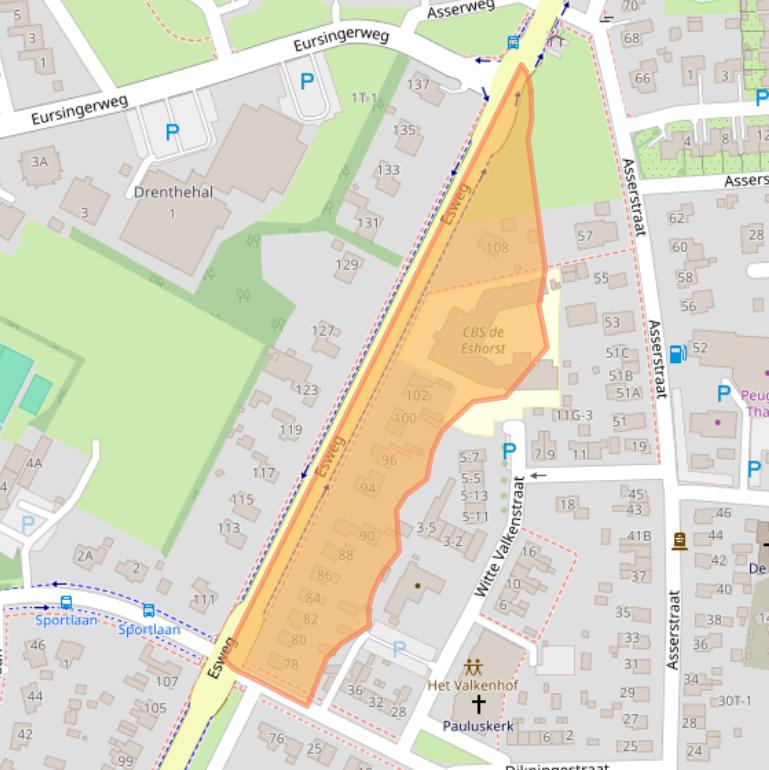 Kaart van postcodegebied 9411AK.