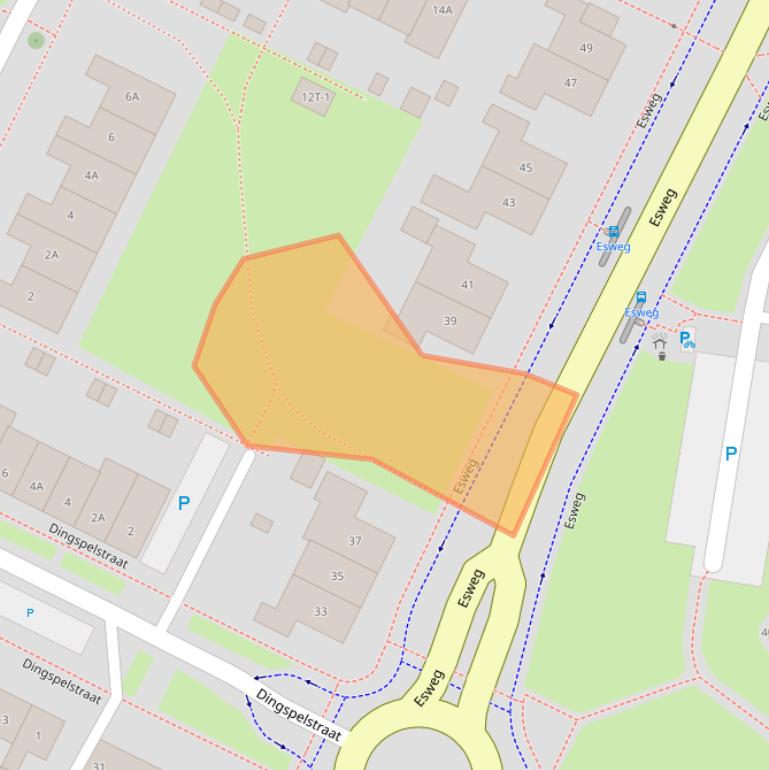 Kaart van postcodegebied 9411AL.