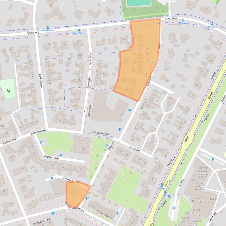 Kaart van postcodegebied 9411AP.