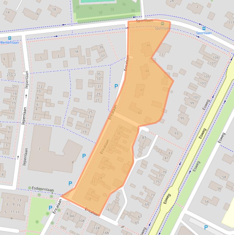 Kaart van postcodegebied 9411AS.