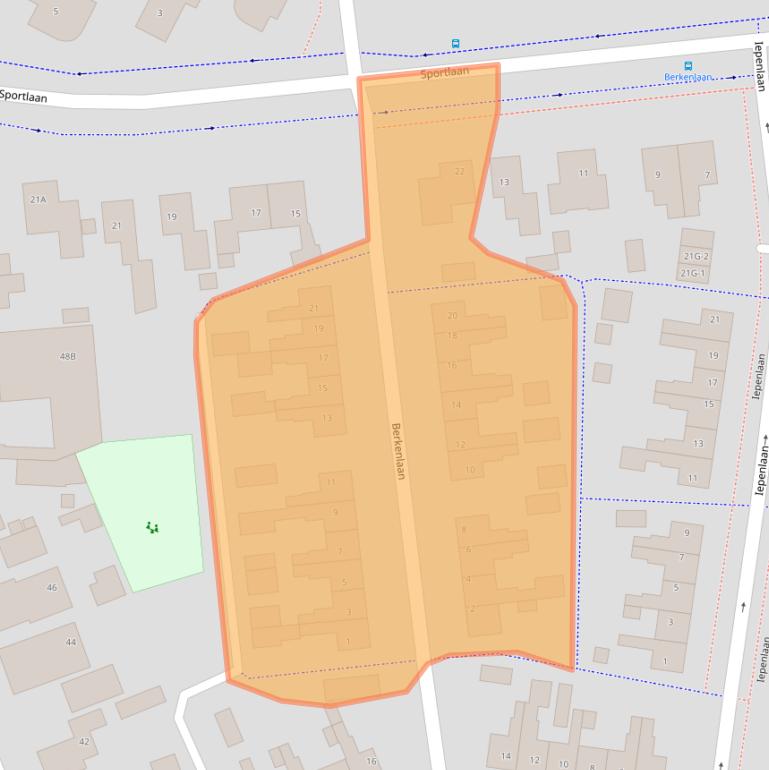 Kaart van postcodegebied 9411AX.
