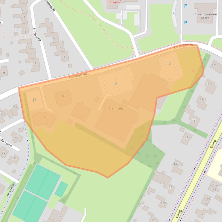 Kaart van postcodegebied 9411BA.