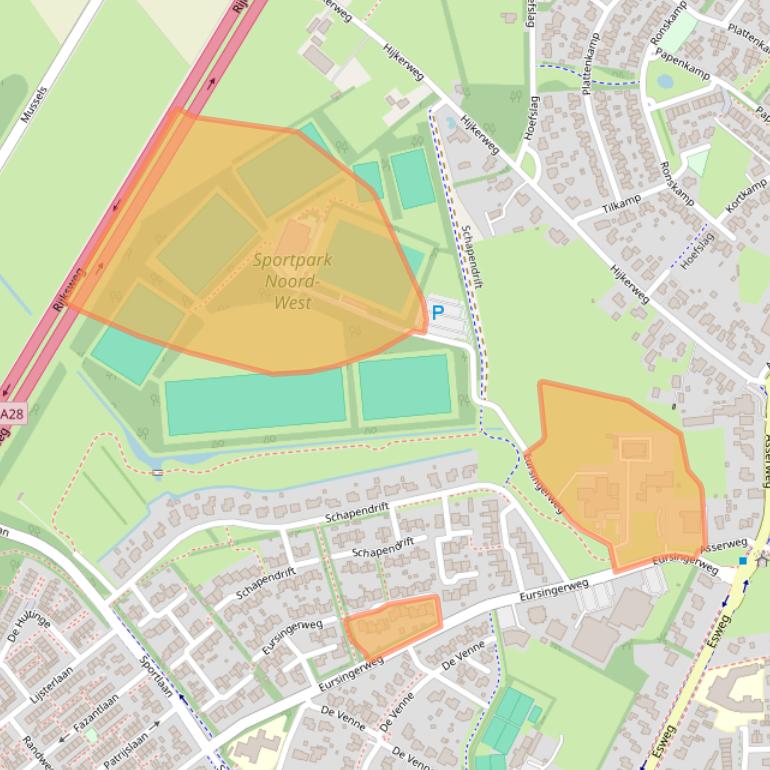 Kaart van postcodegebied 9411BB.