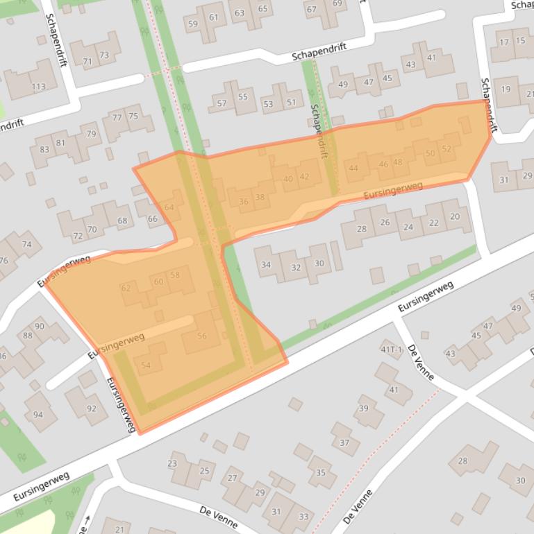 Kaart van postcodegebied 9411BC.
