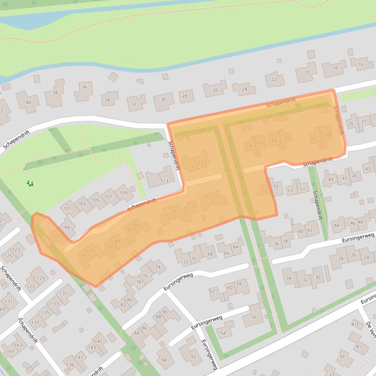 Kaart van postcodegebied 9411BM.